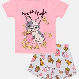 YK Girls Printed T-shirt with Shorts-picture-0
