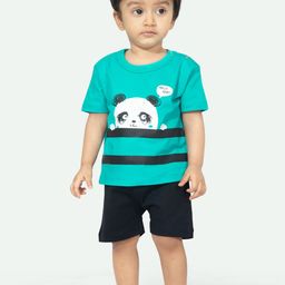 ariel Kids Printed Pure Cotton T-shirt with Shorts-image-59