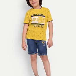 BAESD Boys Printed Pure Cotton T-shirt With Shorts-image-13