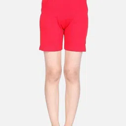 Bodycare Kids Proteens Girls Cotton Shorts Pack of 1-Red-image-38