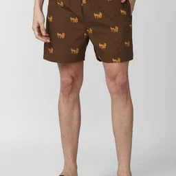 Peter England Men Brown Printed Pure Cotton Boxers-image-23