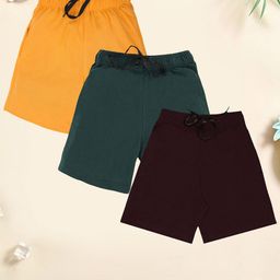 CHIMPRALA Boys Pack Of 3 Mid Rise Cotton Shorts-image-16