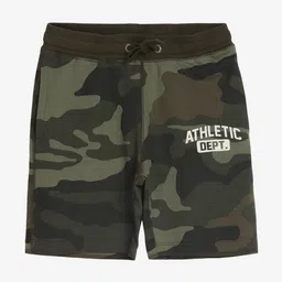 Alan Jones Boys Mid-Rise Camouflage Printed Shorts-17