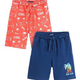 Honeyhap Pack Of 2 Boys Mid-Rise Printed Outdoor Shorts-image-92