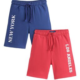 Honeyhap Boys Pack Of 2 Printed Cotton Outdoor Shorts-12