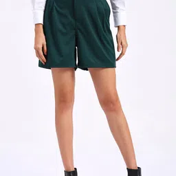 FITHUB Women Loose Fit High-Rise Pleated Shorts-image-82