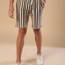 Campus Sutra Men Multicoloured Striped Outdoor Shorts-31
