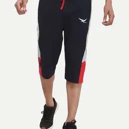 HiFlyers Men Mid-Rise Colourblocked Pure Cotton Shorts-image-56
