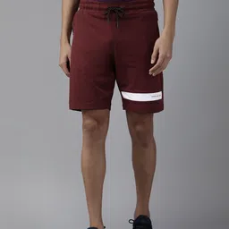 Van Heusen Flex Men Maroon Solid Low-Rise Sports Shorts-image-56