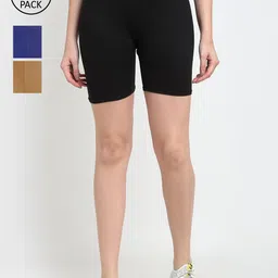 GRACIT Women Pack of 3 Cycling Sports Shorts-picture-13