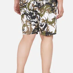 John Pride Plus Size Men Multicoloured Camouflage Printed Shorts image 3