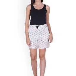 BAESD Women Conversation Printed High-Rise Cotton Shorts image 3