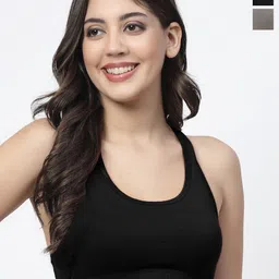 Docare Pack of 2 Full Coverage Non Padded Workout Bras With All Day Comfort image 1