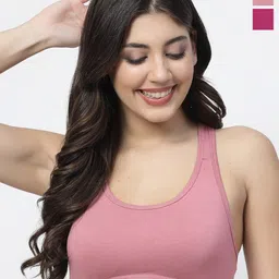 Docare Pack Of 2 Jerry Sports Full Coverage All Day Comfort Cotton Workout Bra-17