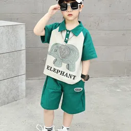 StyleCast x Revolte Boys Printed Short Sleeves Polo Collar T-shirt with Shorts-image-37
