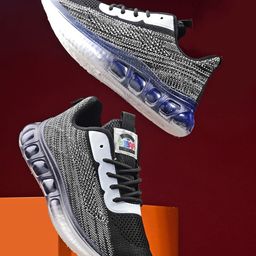 The Roadster Lifestyle Co. Women Black &  White Textured Lightweight Running Shoes-image-82