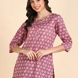 VEDANA Ethnic Motifs Printed Pure Cotton Kurti-picture-14