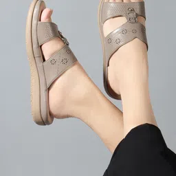 The Roadster Lifestyle Co. Textured Open Toe Flats-image-98