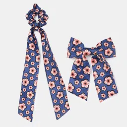 20Dresses Women Blue & Peach-Coloured Set of 2 Hair Accessory Set-5
