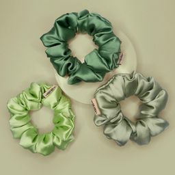 HAIR DRAMA COMPANY Women Green & Grey Set of 3 Ponytail Holders-image-96