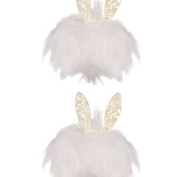 Aye Candy Girls White Set of 2 Fur Pompom with Ears Alligator Hair Clip-image-46