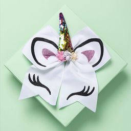 Arendelle Girls White & Black Unicorn Ponytail Holders-image-1