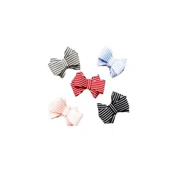 CHANDERKASH Set of 5 Striped Bow Alligator Hair Clips-38