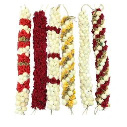 CHANDERKASH Women Set of 6 Hair Gajra in Artificial Mogra Flower Hair Accessory Set-11