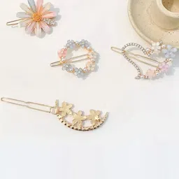 CHRONEX Women Set Of 12 Embellished Alligator Hair Clip-58