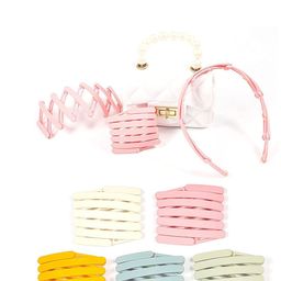 LYTIX Girls Pack of 5 Assorted Retractable Pocket Foldable Adjustable Hairbands-31