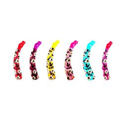 CHRONEX Set of 6 Floral Printed Banana Clips-60