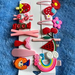 LYTIX Girls Set Of 14 Embellished Tic Tac Hair ClipS-10