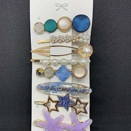 CHRONEX Set Of 12 Embellished Alligator Hair Clips-24