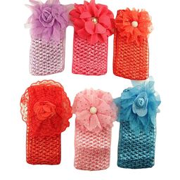 LYTIX Infant Girls Pack of 6 Assorted Elastic Bow Headbands-49