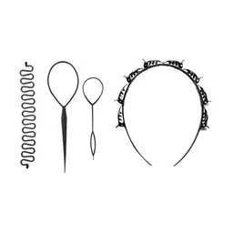 CHRONEX Women Black Set of 4 Hair Accessory-74