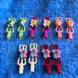 LYTIX Girls Set Of 10 Cartoons Designs Tic Tac Hair Clip-85