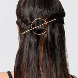 Silvermerc Designs Women Gold-Toned Bumpit Hair Pin-47