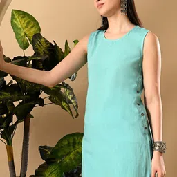 CRENOL THREADS Women Regular Thread Work Kurta with Palazzos-picture-20