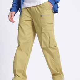 glitchez Men Functional Flair Relaxed Fit Pure Cotton Cargos-image-44