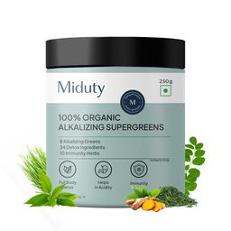 Miduty 100% Organic Alkalizing Supergreens,  250 g -50
