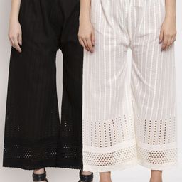 Miaz Lifestyle Women Pack of 2 Knitted Palazzos-image-25