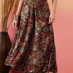 InWeave Women Floral Printed Flared Palazzos-image-80