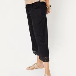 max Women Geometric Hem Design Palazzos-image-59