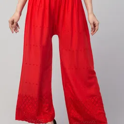 Trend Level Geometric Embroidered Palazzos-image-97