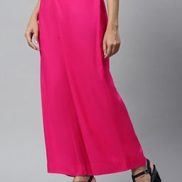 AURELIA Women Pink Ethnic Palazzos-image-123