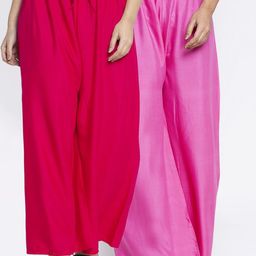 GRACIT Women Pink 2 Ethnic Palazzos-image-72