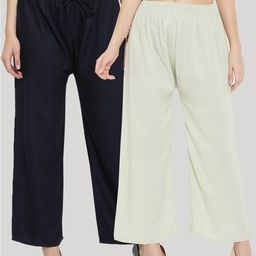 Clora Creation Women Pack of 2 Knitted Ethnic Palazzos-42