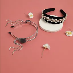 SOHI Set of 2 Embellished Hairband-40