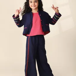 Fabindia Girls Pure Cotton Top & Shirt With Palazzos-image-5