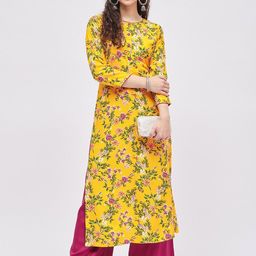 Tissu Women Floral Printed Kurta with Palazzos-image-10